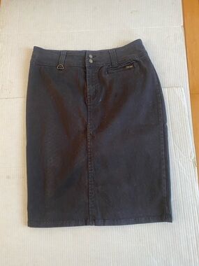 SMART SET Black Mid-Length soft Cotton casual Skirt Size 9